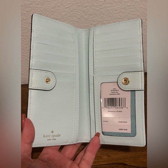 Kate Spade Teal wallet - Picture 5 of 7